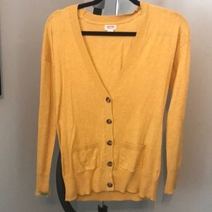 Mustard colored cardigan